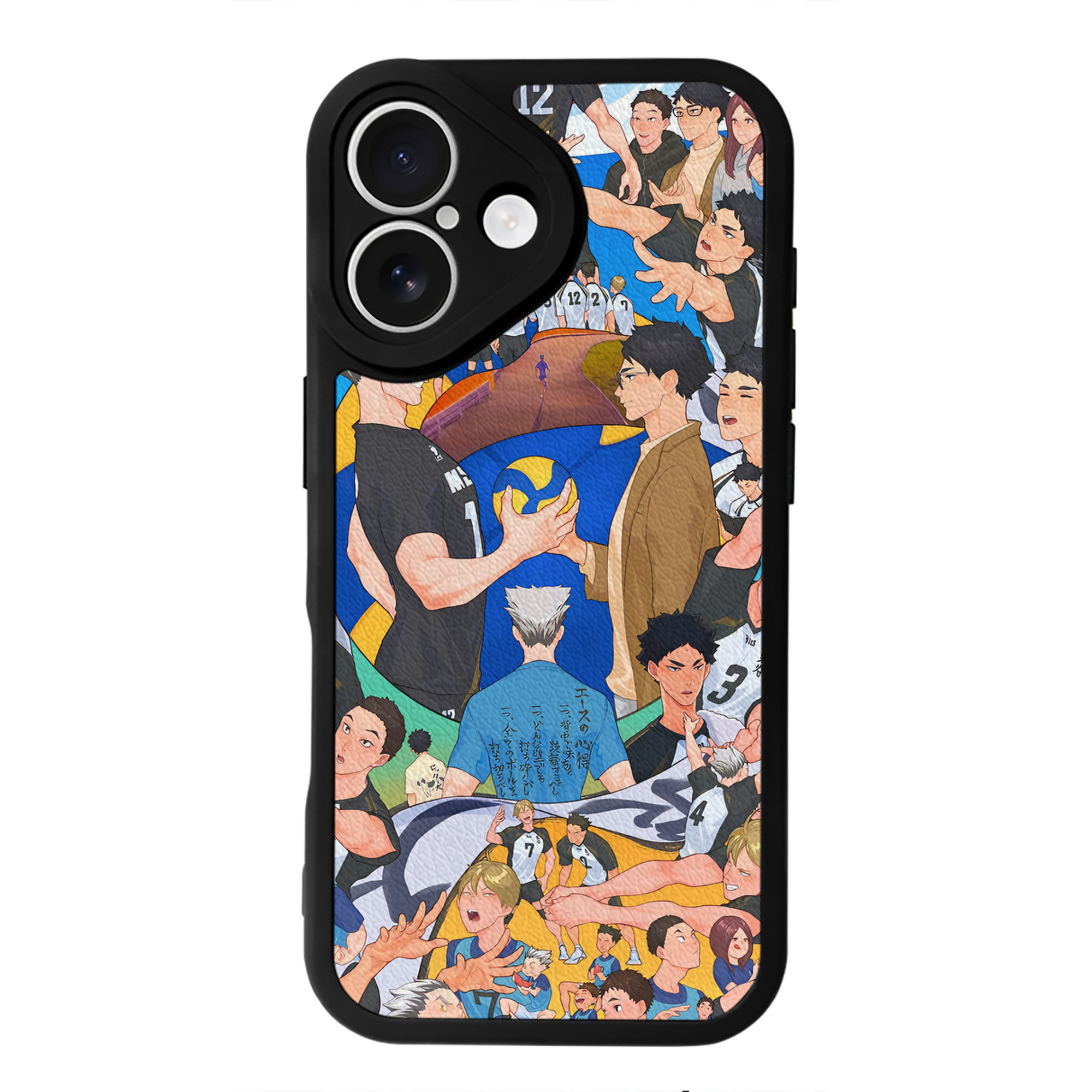 （画像用） ハイキュー!! Haikyu!! 【iPhone 16シリーズ対応】シリコンスマホケース（レザー調） 材質：シリコン